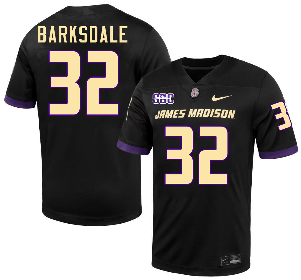#32 DJ Barksdale JMU Jersey,James Madison Dukes Football Jerseys Stitched-Black #32 DJ Barksdale JMU Jersey,James Madison Dukes Football Jerseys Stitched-Black